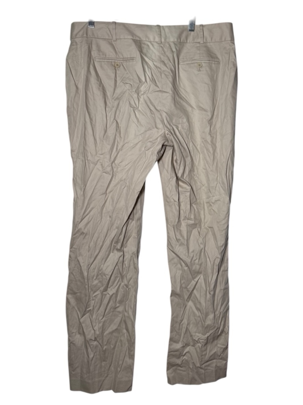 Talbots Curvy Casual Khakis Pants Size 16 Beige Careerwear Straight Leg Cotton - Picture 2 of 8
